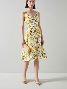L. K. Bennett Ursula Fit and Flare Cotton Dress